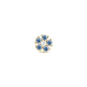 Stone & Strand Sapphire and Diamond Flower Stud